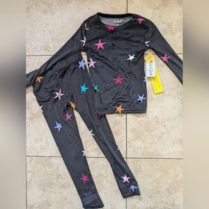 Cat & Jack Black Pajamas with Colorful Stars